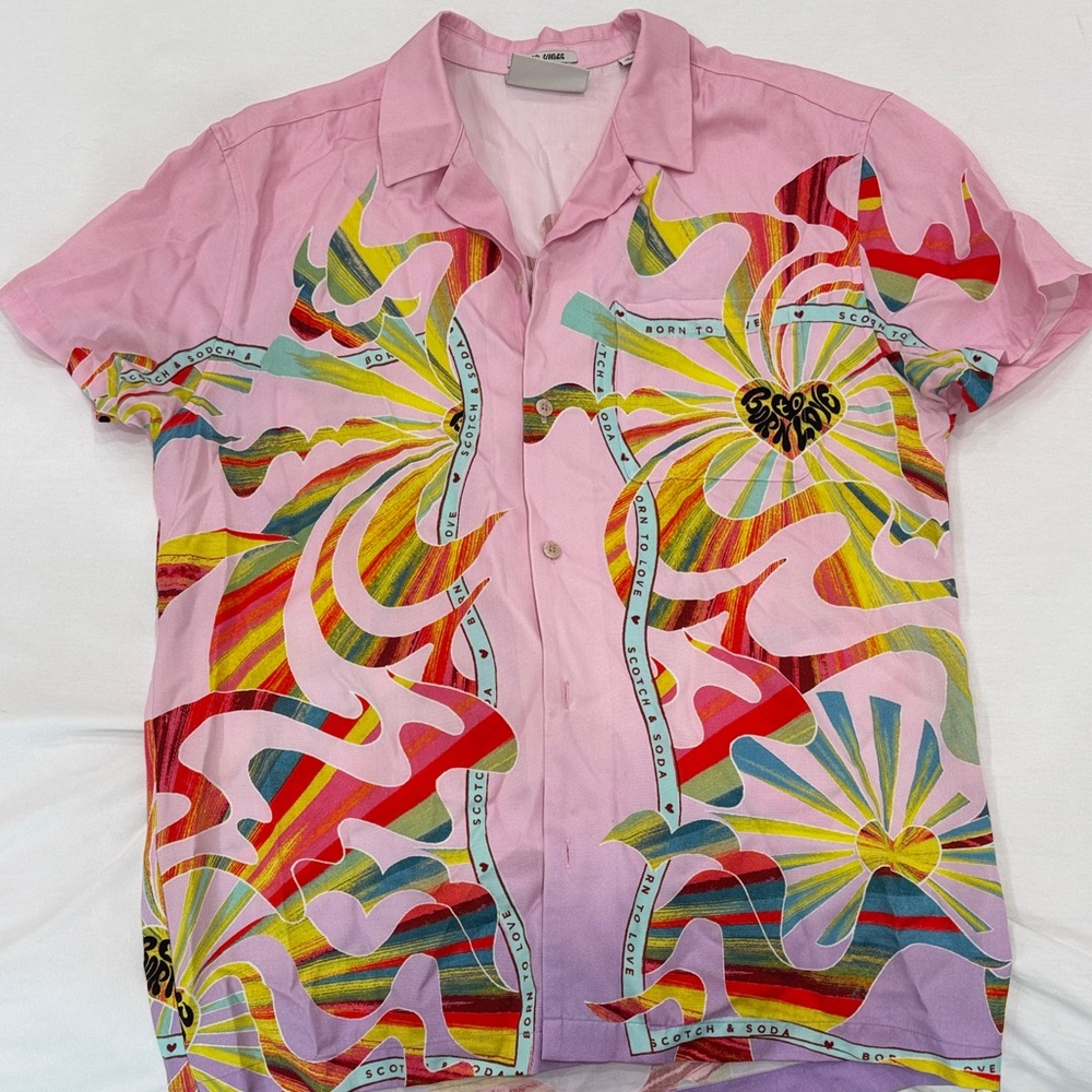 Scotch & Soda Men's Multicolor Graphic Shirt